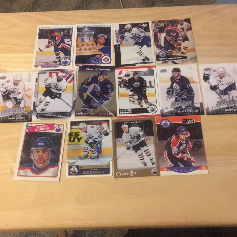 Edmonton Oilers NHL Hockey Collectible Cards